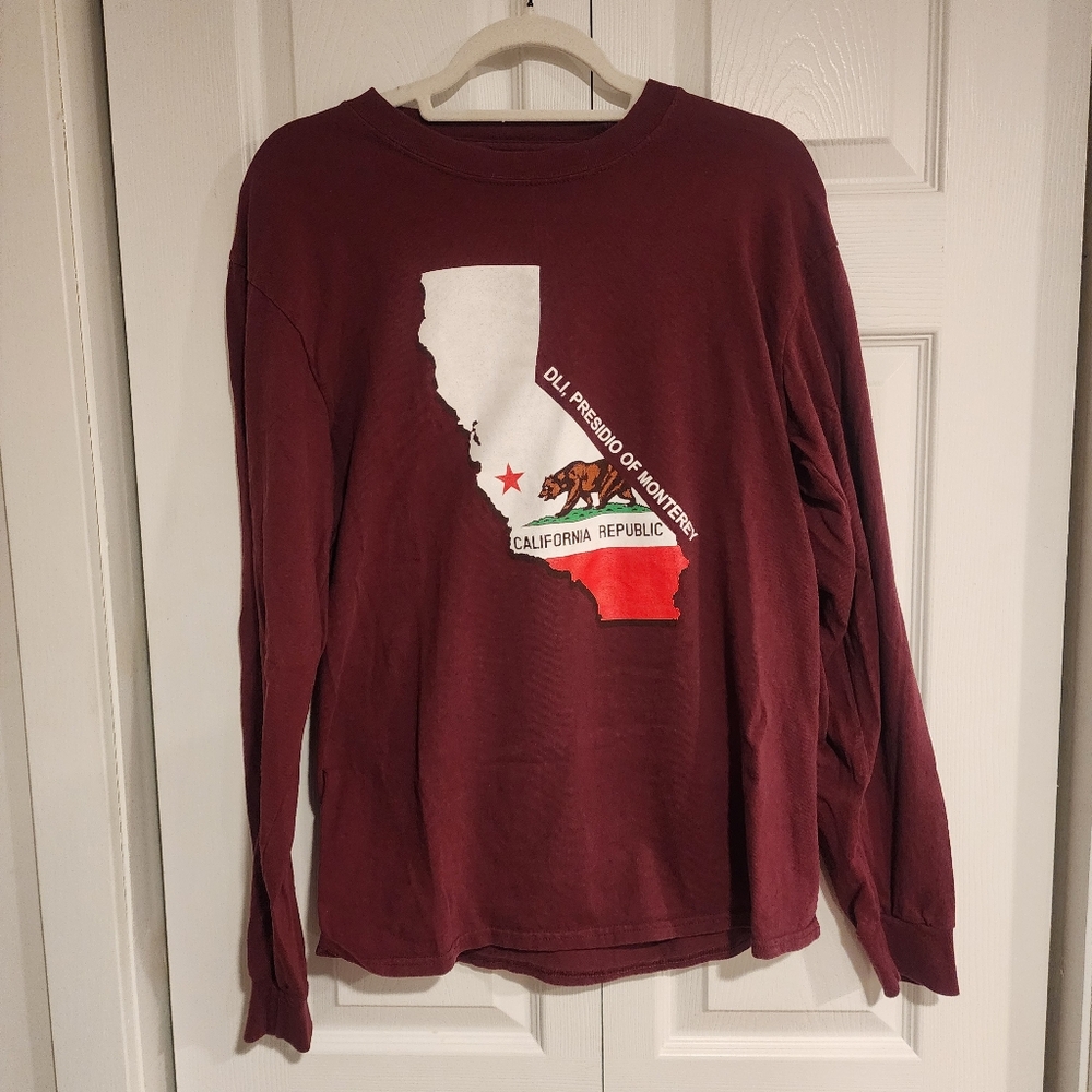 Maroon California Bear Graphic Sweatshirt